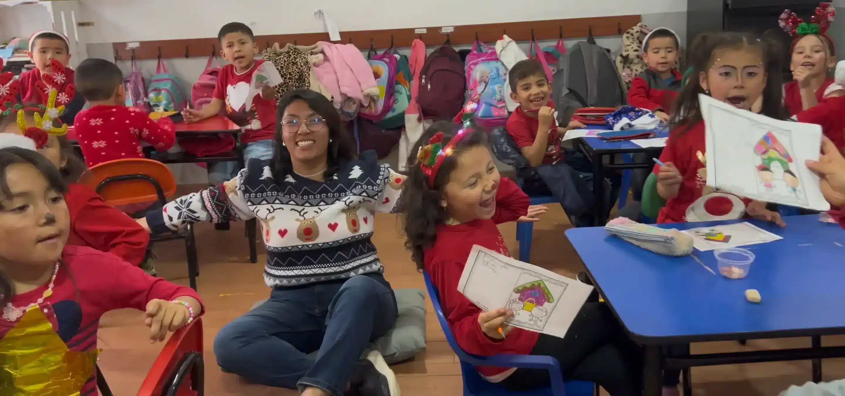 Teacher transforming classroom